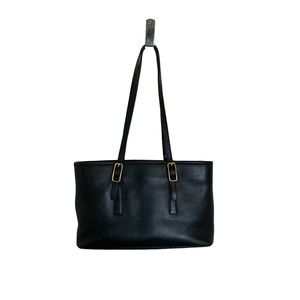 Coach Legacy Market tote black leather classic bag, minimalist.